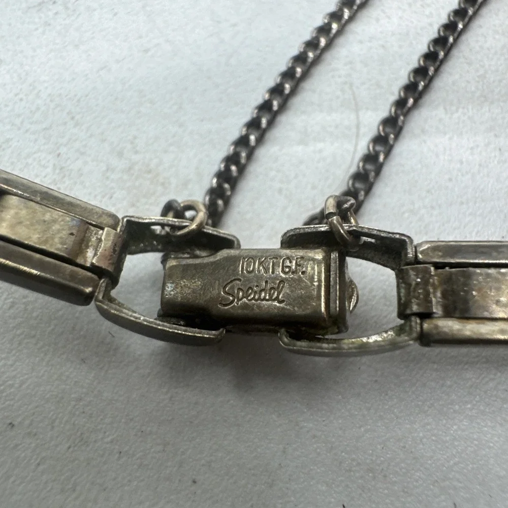 Vtg Benrus 10k White Gold Filled Swiss Wind Up Ladies Bracelet Watch Working